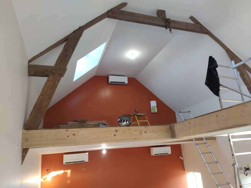 Chantier isolation plâtrerie peinture