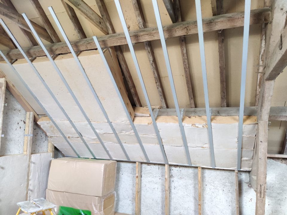 Chantier isolation plâtrerie peinture