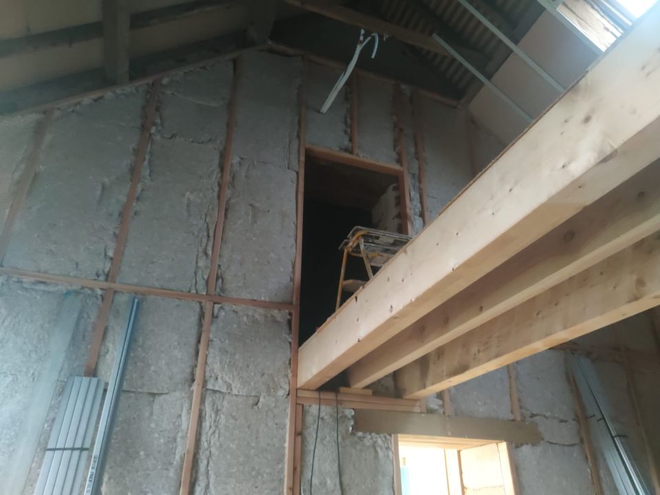 Chantier isolation plâtrerie peinture