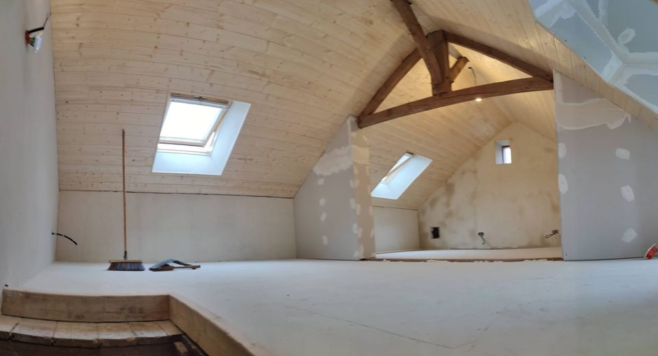 Chantier isolation plâtrerie peinture